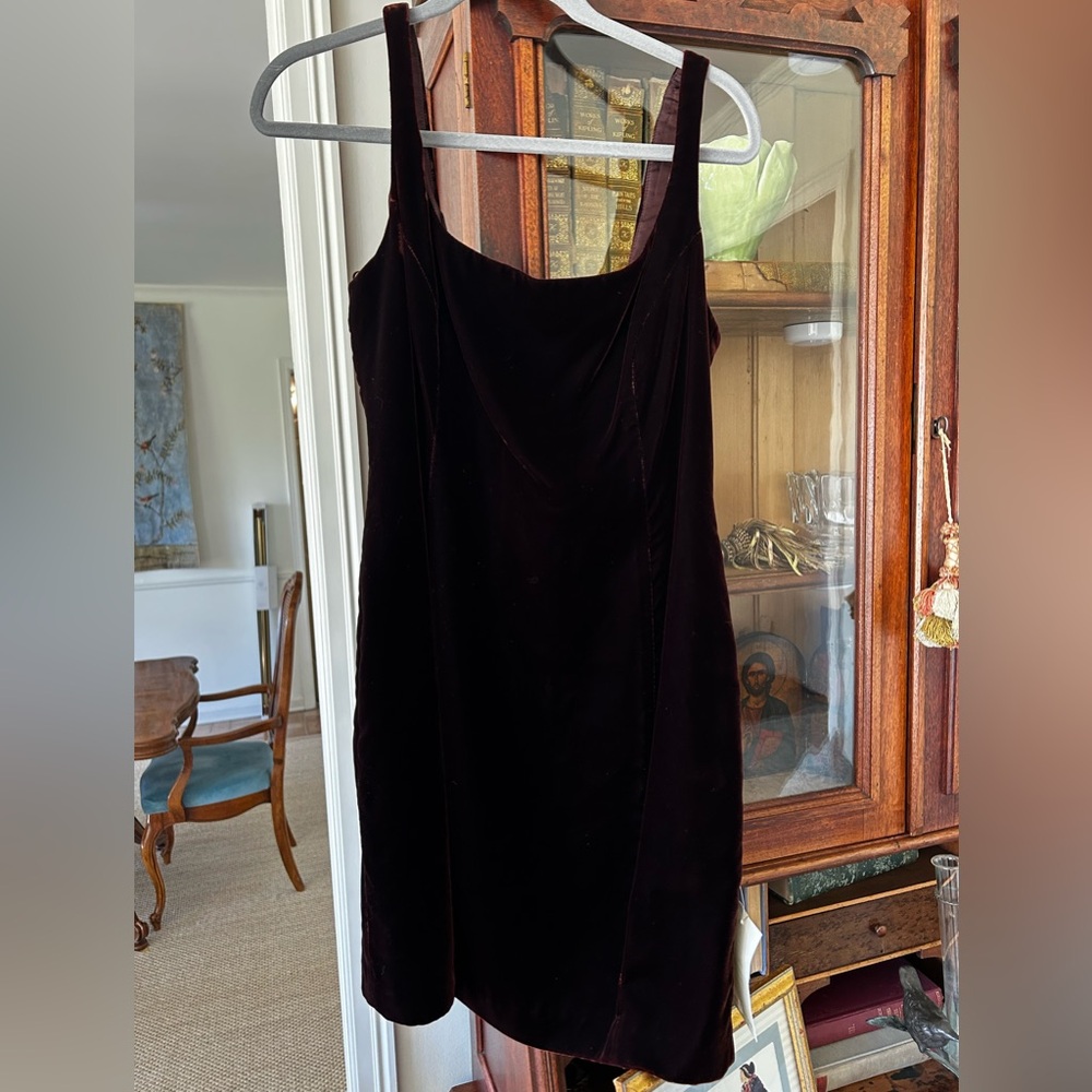 Vintage Ann Taylor Brown Velvet dress new with tag size 6